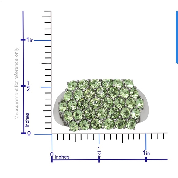 Stainless Steel Ring w/ SWAROVSKI Peridot - Picture 5 of 5
